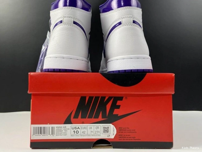 Kick Theory RETRO HIGH CD0461-151 JORDAN PURPLE 1 COURT AIR 0708